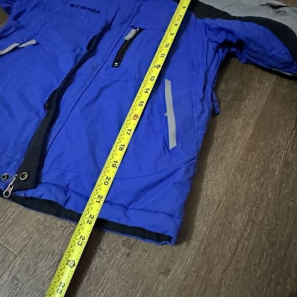 Columbia Boys Ski Jacket Coat Blue Gray Size 8 Youth Omni Tech Waterproof Snow - Picture 16 of 16